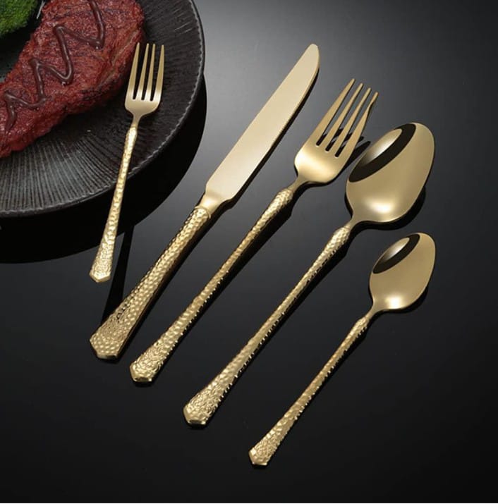 Golden Cutlery Set